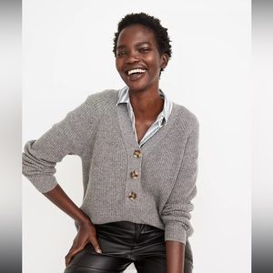 Madewell ribbed Lyle Henley sweater - grey size XS